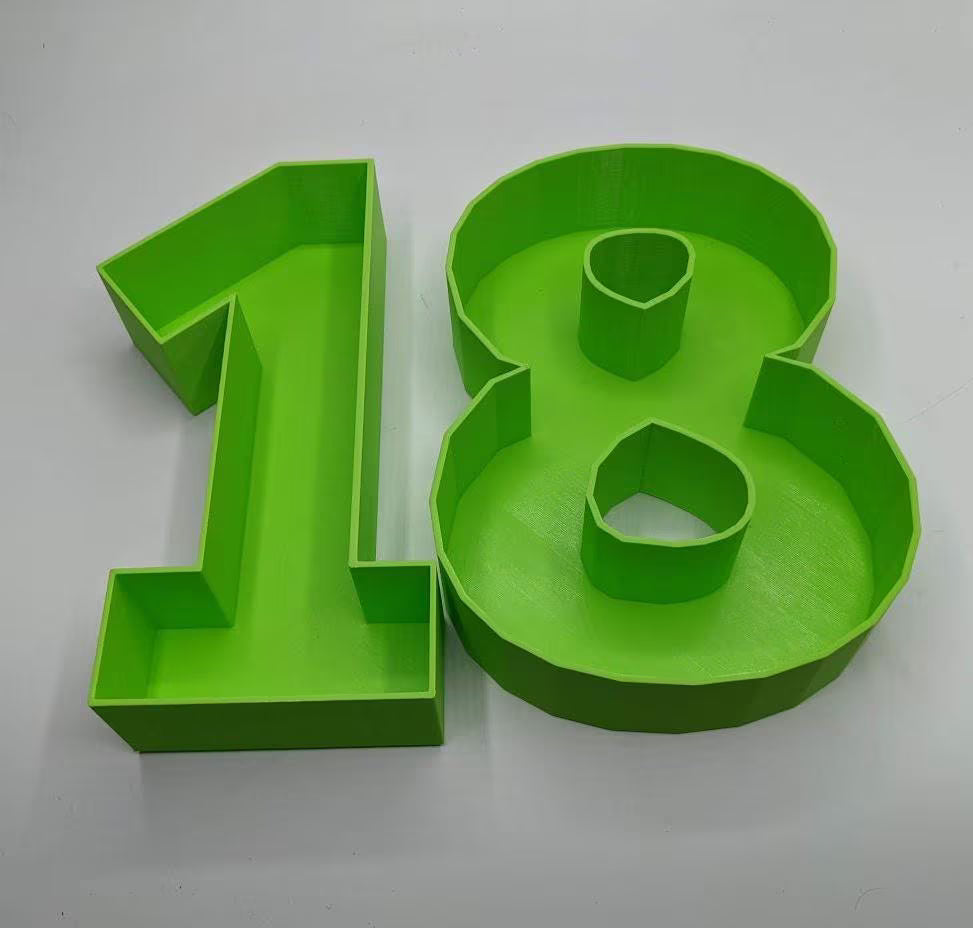 18th Birthday Cake Decoration, Large Numbers (8.5") for Sweet filling Birthday Cake Alternative, Birthday Party Display, 18th Birthday Decor