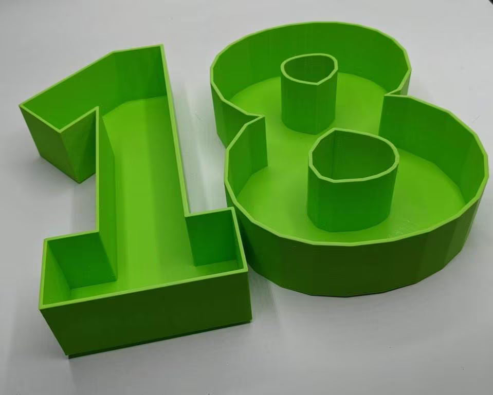 18th Birthday Cake Decoration, Large Numbers (8.5") for Sweet filling Birthday Cake Alternative, Birthday Party Display, 18th Birthday Decor