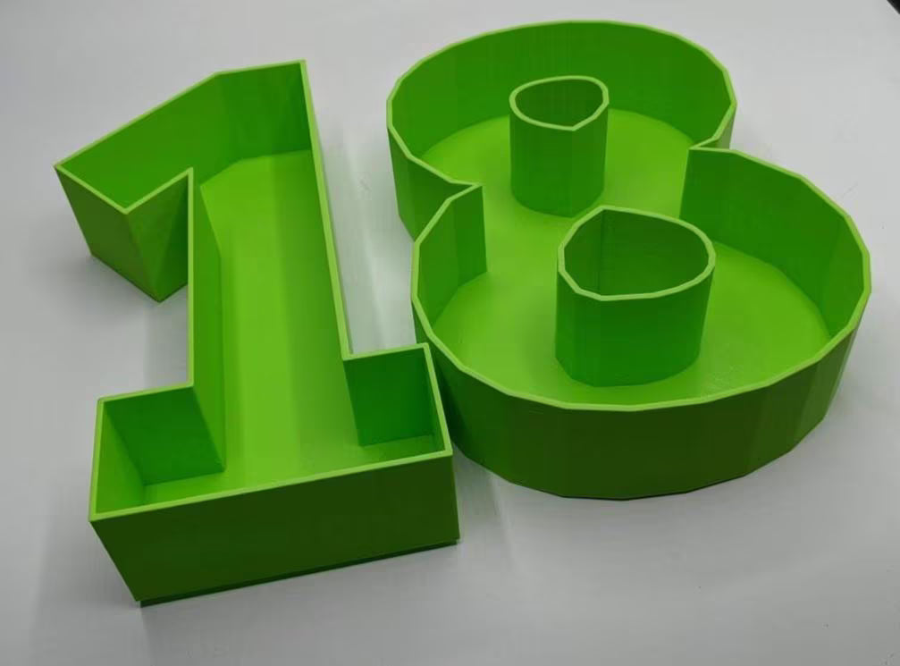 18th Birthday Cake Decoration, Large Numbers (8.5") for Sweet filling Birthday Cake Alternative, Birthday Party Display, 18th Birthday Decor