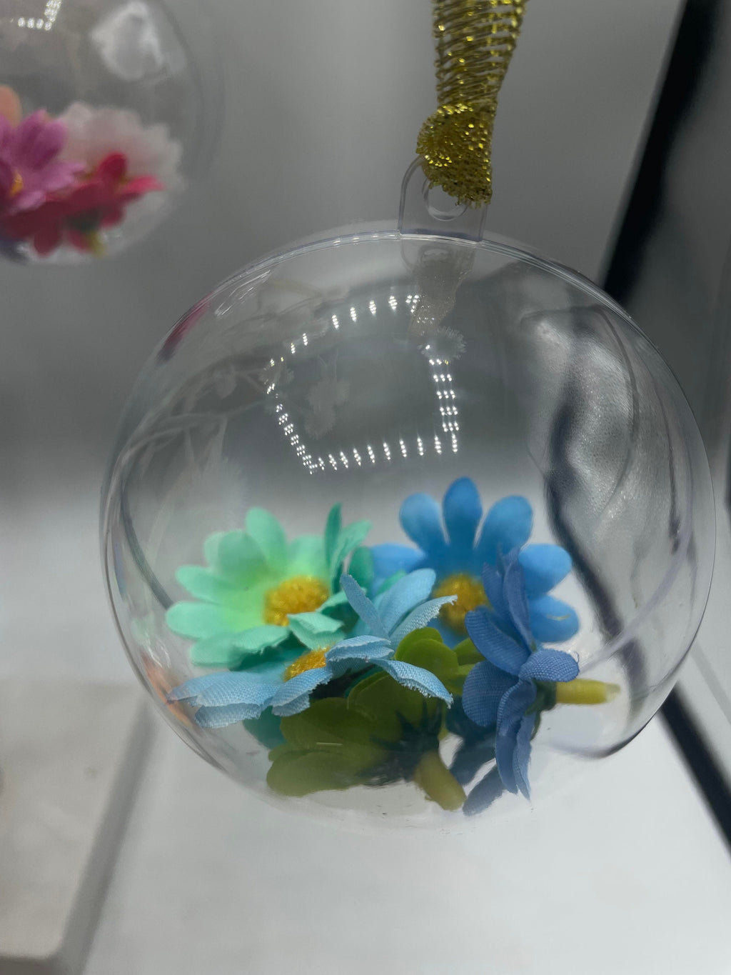 Personalised Sunflower Bauble, Daisy Bauble, Flower Bauble, Forget Me Not Bauble, Rose Bauble, Gerbera Bauble, Christmas Sunflower Gift