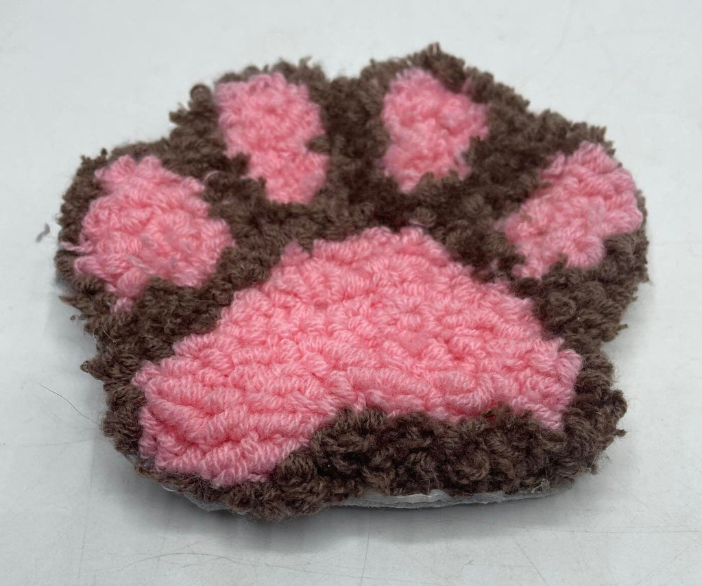 Dog Paw Print Coaster / Mug Rug / Mother's Day Gift / Handmade Mug Rug Coaster / Paw Print Coaster / Drink Coaster / Drink Coaster / Dog