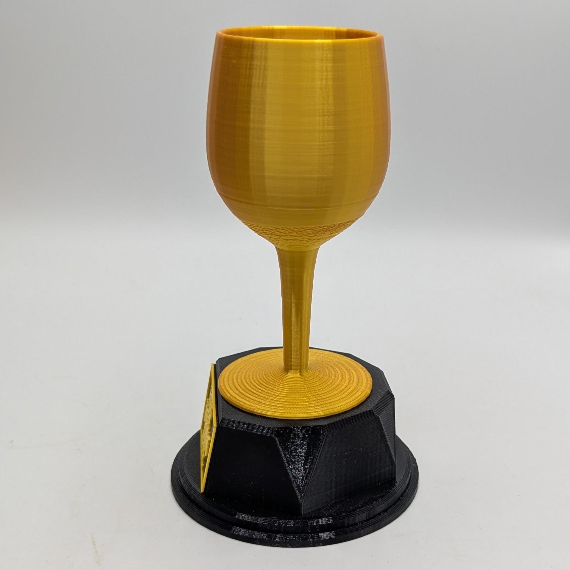 Personalised Wine Glass Trophy, Best Wine Trophy, Wine Lover Trophy, Novelty Office Trophy, Biggest Drinker Award, Custom Trophy Wine Award