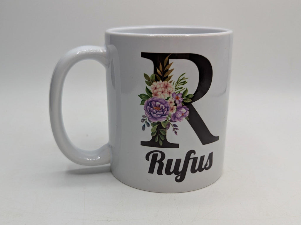 Personalised Name & Initial Mug / Floral Personalised Gift / Birthday Gift / Best Friend Gift / Custom Mug / Initial Mug / Birthday /Wedding