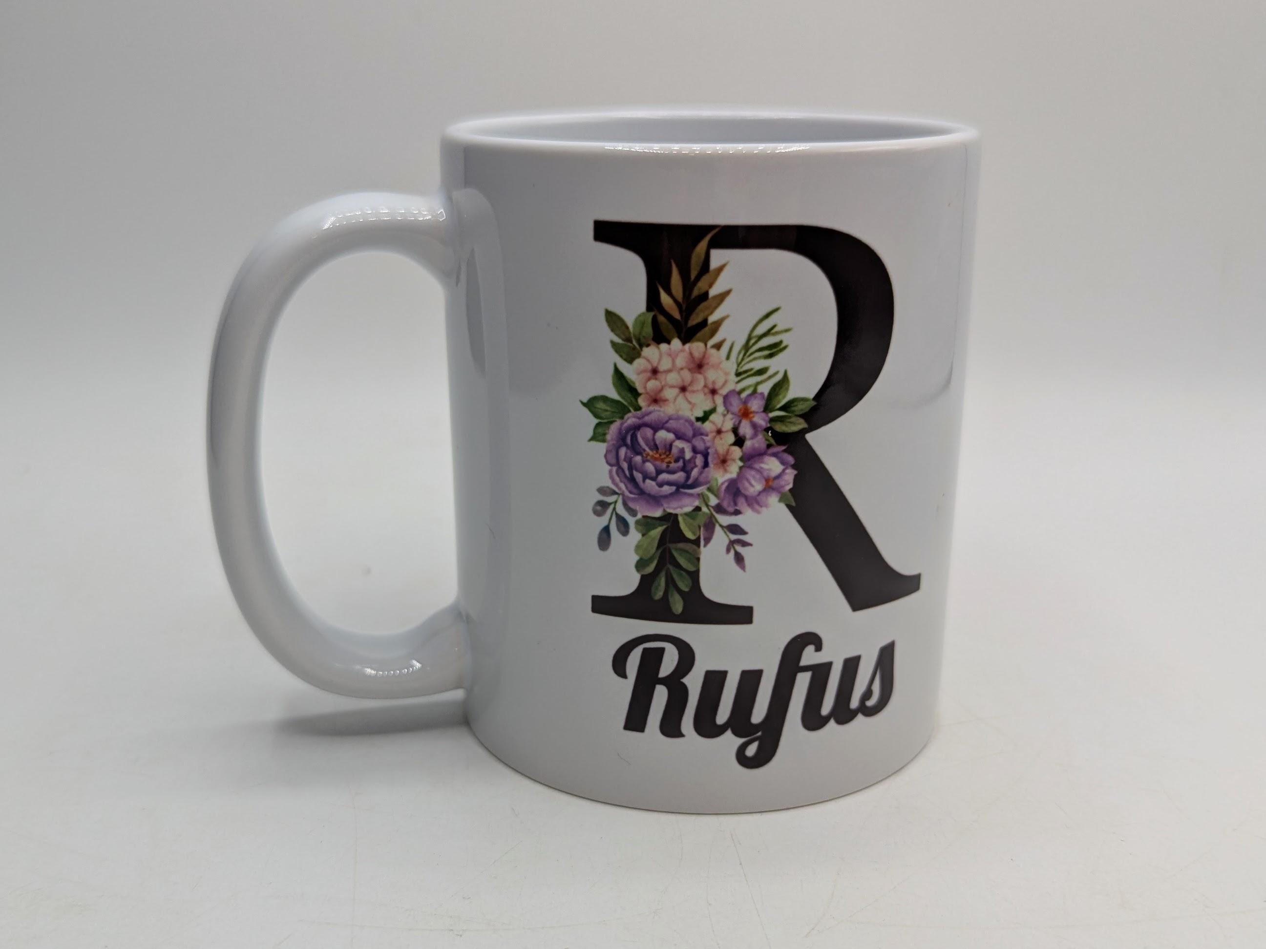 Personalised Name & Initial Mug / Floral Personalised Gift / Birthday Gift / Best Friend Gift / Custom Mug / Initial Mug / Birthday /Wedding