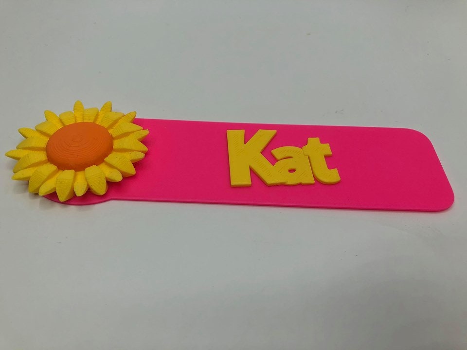 Personalised Sunflower Bookmark, Sunflower Bookmark, Flower Bookmark, Gift for Flower Lover, Flower Party Bag Filler, Sunflower Birthday