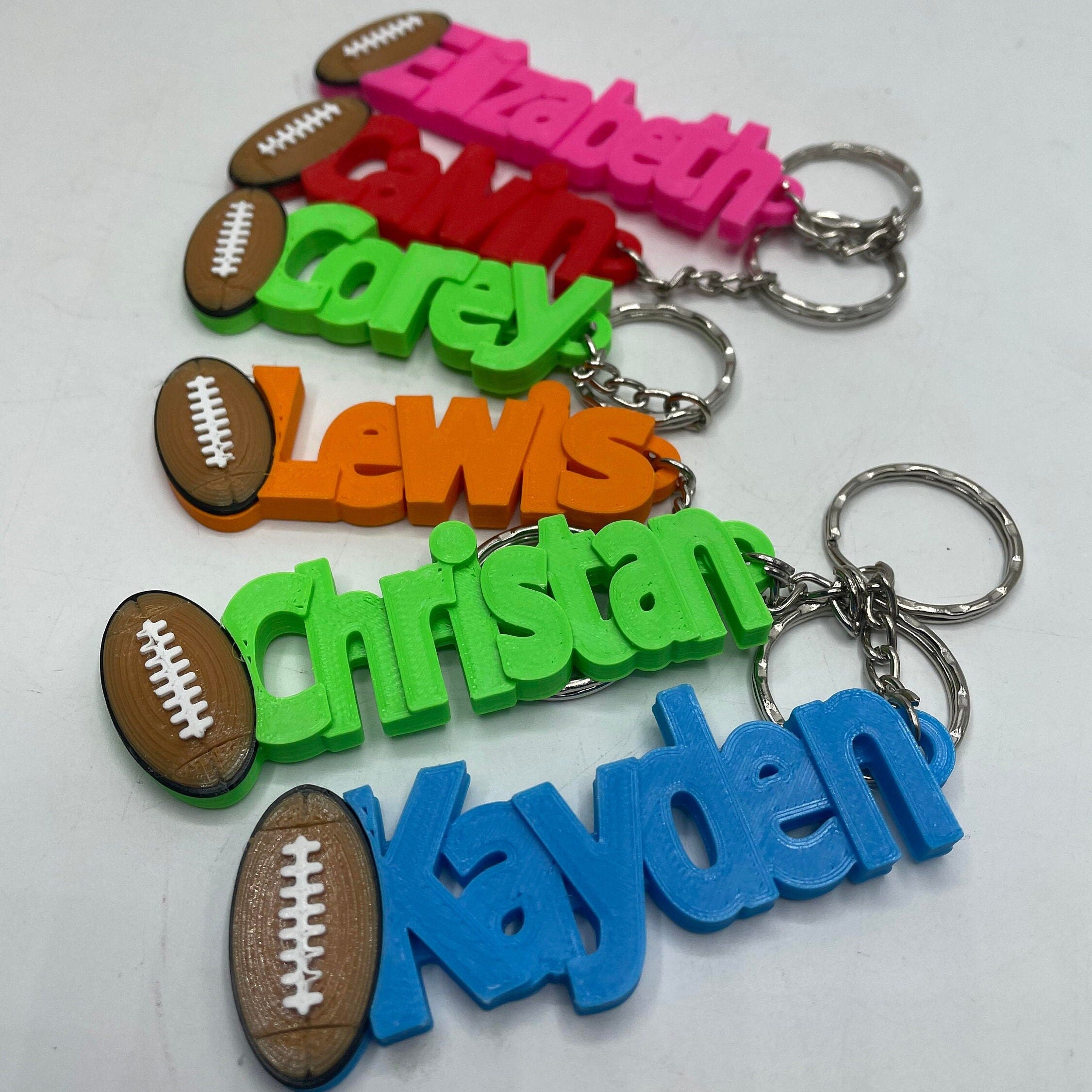 Personalised Rugby Keyring / Rugby Bag Tag / Rugby Team Keyrings / Rugby Team Bag Tags / Gift for Rugby Fan / Rugby Gift Under 5 Pounds