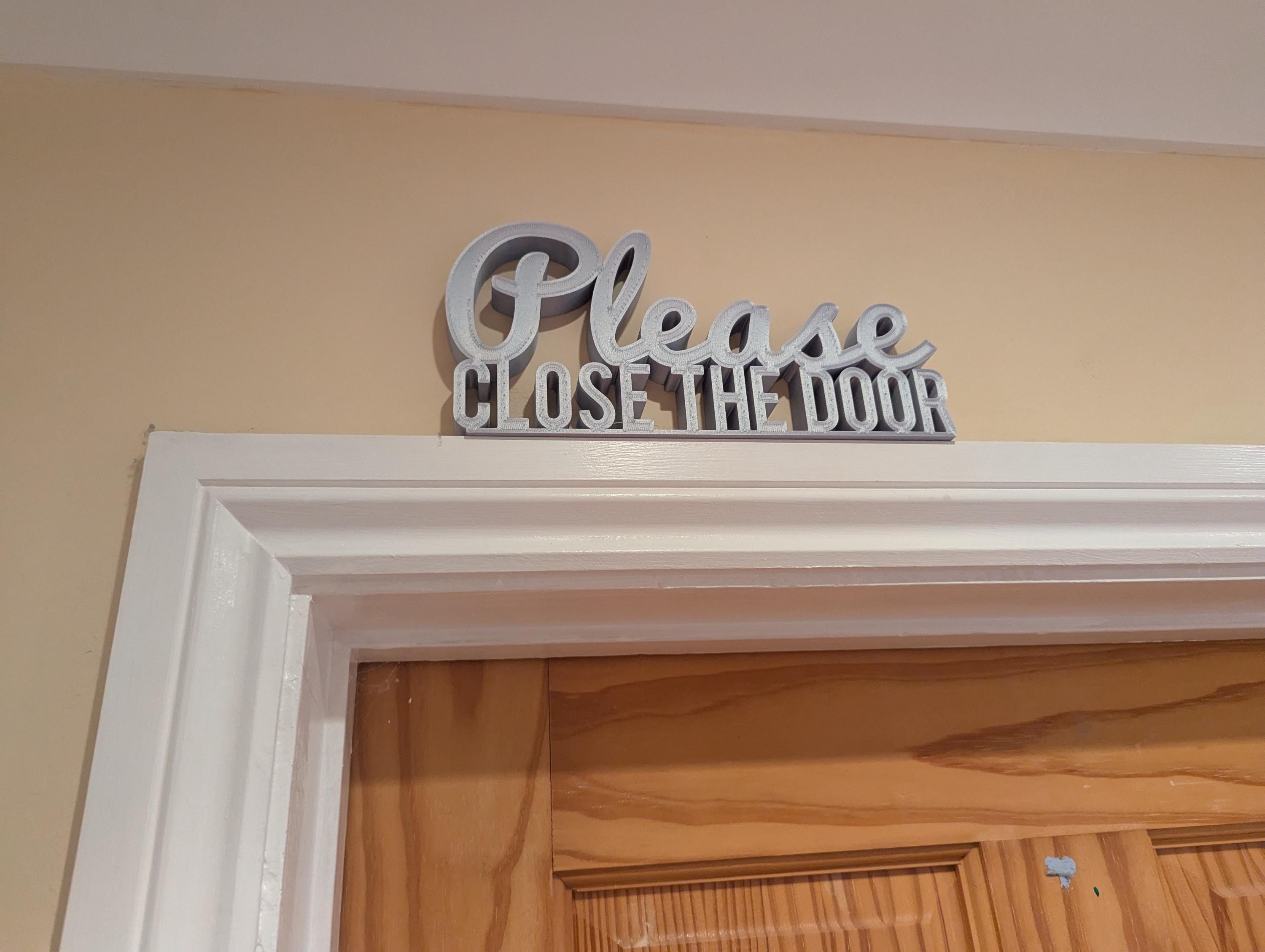 Please Close The Door Sign, Bye Door Sign, Door Topper, Custom Door Sign, Close The Door Sign, Above Door Sign, Quirky Door Sign, Goodbye