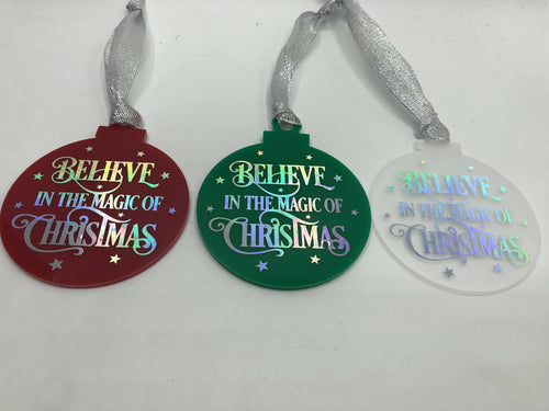 Believe in the Magic of Christmas Bauble, Magic of Christmas Bauble, House Believes, Christmas Ornament, Believe In The Magic Decoration