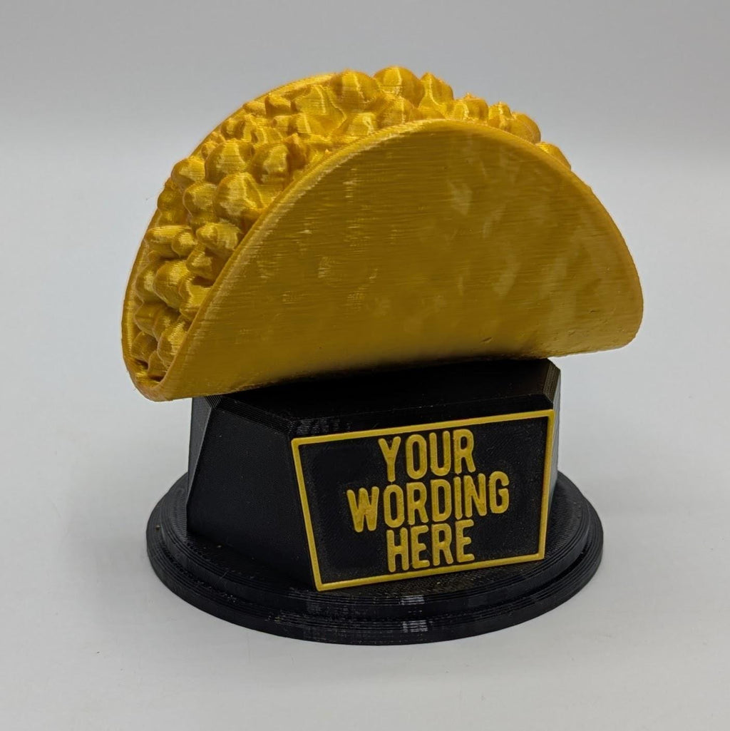 Personalised Taco Trophy, Taco Award Gift, Custom Trophy Gift, Funny Tortilla Award Gift, Office Trophy, Taco Lover Gift, Tortilla Lover
