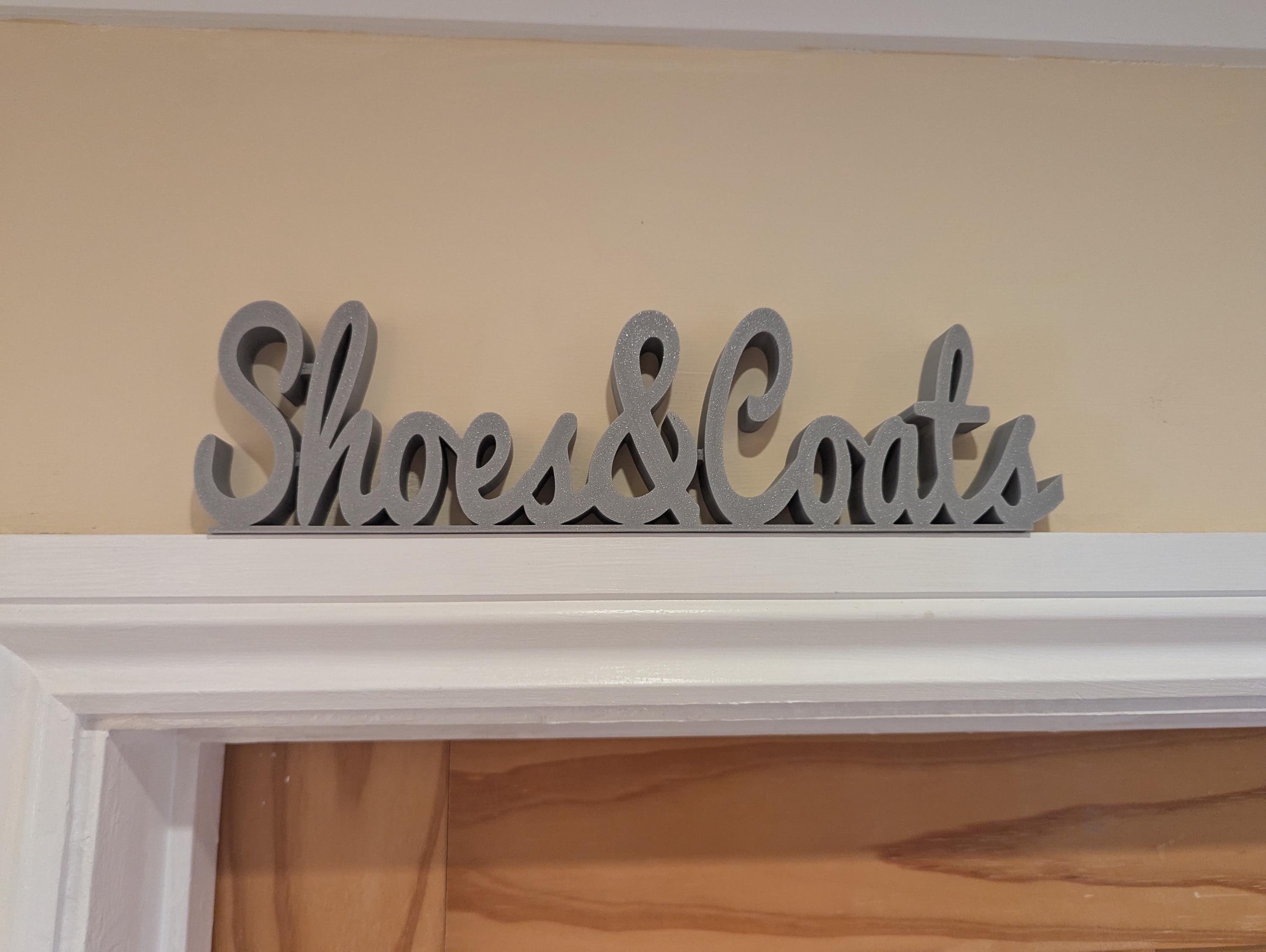 Shoes & Coats Door Sign, Cloakroom Door Sign, Coats Sign, Door Topper, Custom Door Sign, Above Door Sign, Quirky Door Sign, Hallway Sign