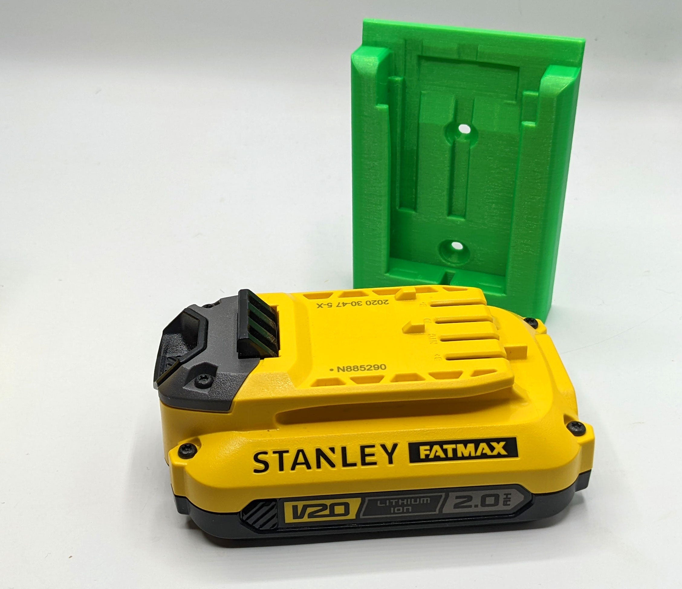 Stanley Fatmax V20 18v Batteries -Wall or Undershelf +Colour Choice / Battery Holder for Stanley Fatmax V20 18v Batteries / Battery Mount