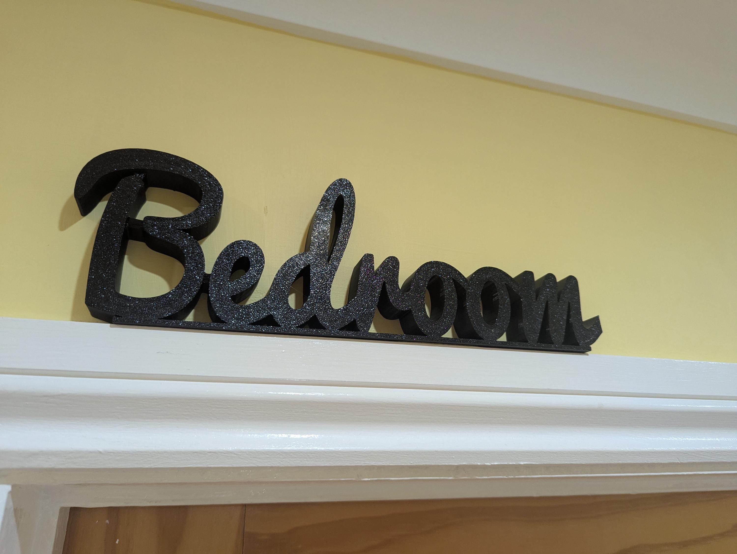 Bedroom Door Sign, Plaque for Bedroom, Custom Door Sign, Door Topper, Bedroom Sign, Above Door Sign, Bedroom Above Door Sign, Bedroom Label