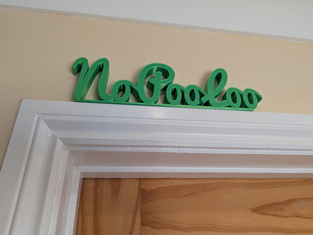 No Poo Loo Door Sign, Toilet Door Topper, Toilet Door Sign, Bathroom Door Sign, Custom Door Sign, Restroom Door Sign, Quirky Door Sign