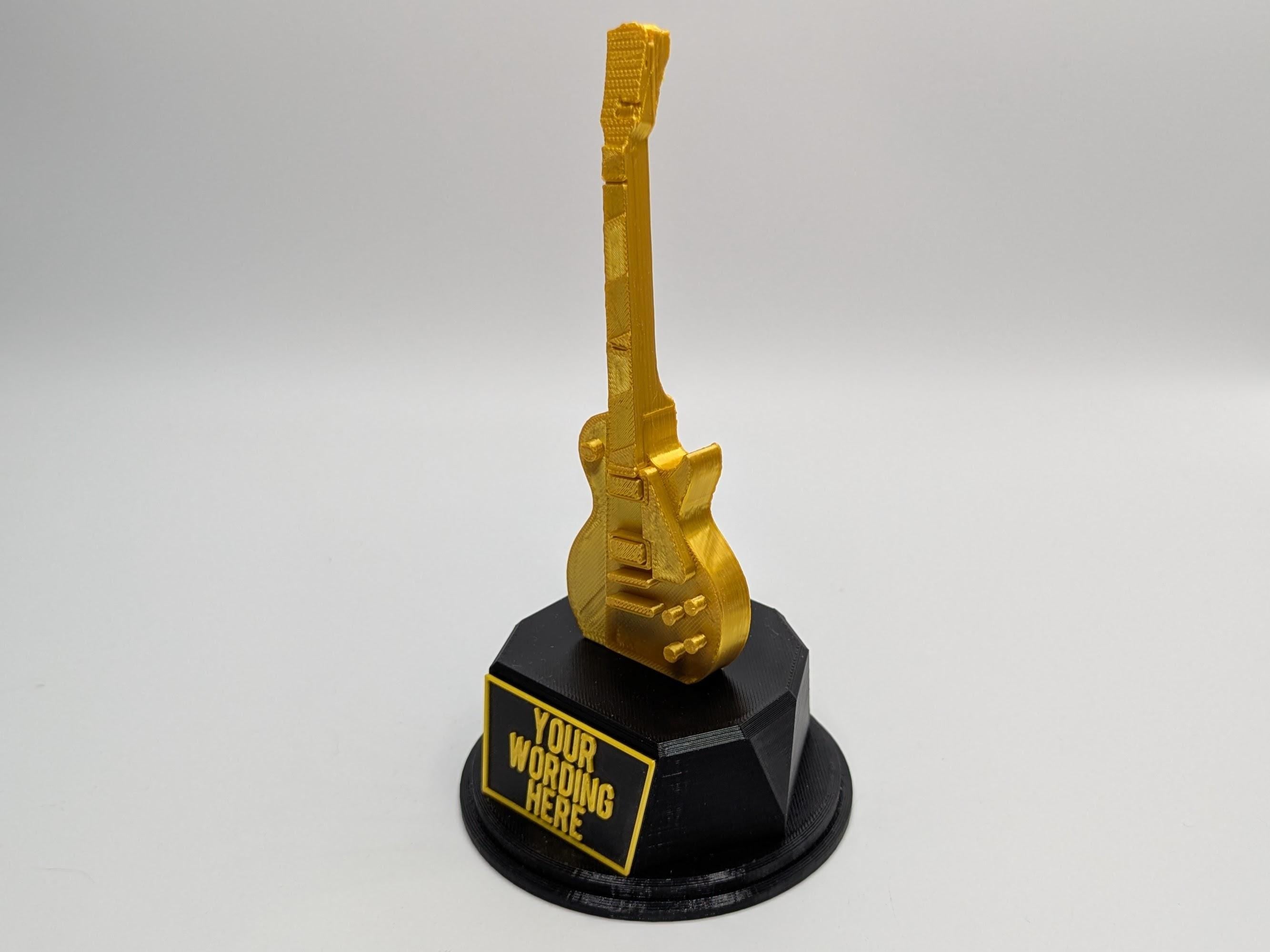 Personalised Electric Guitar Trophy, Guitar Trophy, Guitarist Award, Music Teacher Award,  Custom Trophy Gift, Guitar Player Gift, Guitarist