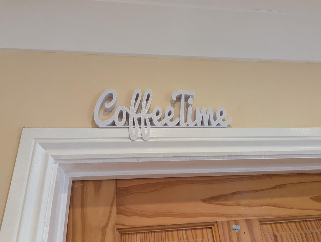 Coffee Time Door Sign, Coffee Lover Gift, Home Decor Sign, Lounge Door Sign, Custom Door Sign, Door Topper, Lounge Door Sign, Coffee Gift