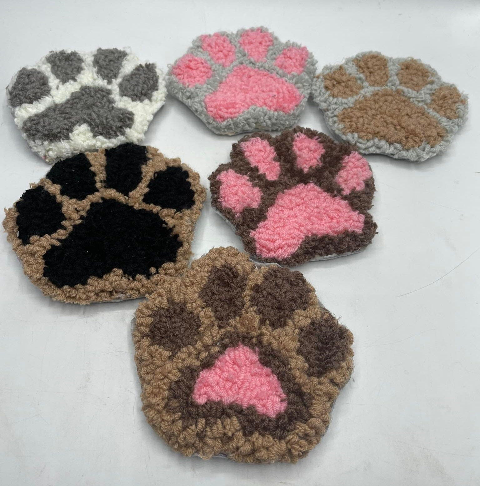 Dog Paw Print Coaster / Mug Rug / Mother's Day Gift / Handmade Mug Rug Coaster / Paw Print Coaster / Drink Coaster / Drink Coaster / Dog