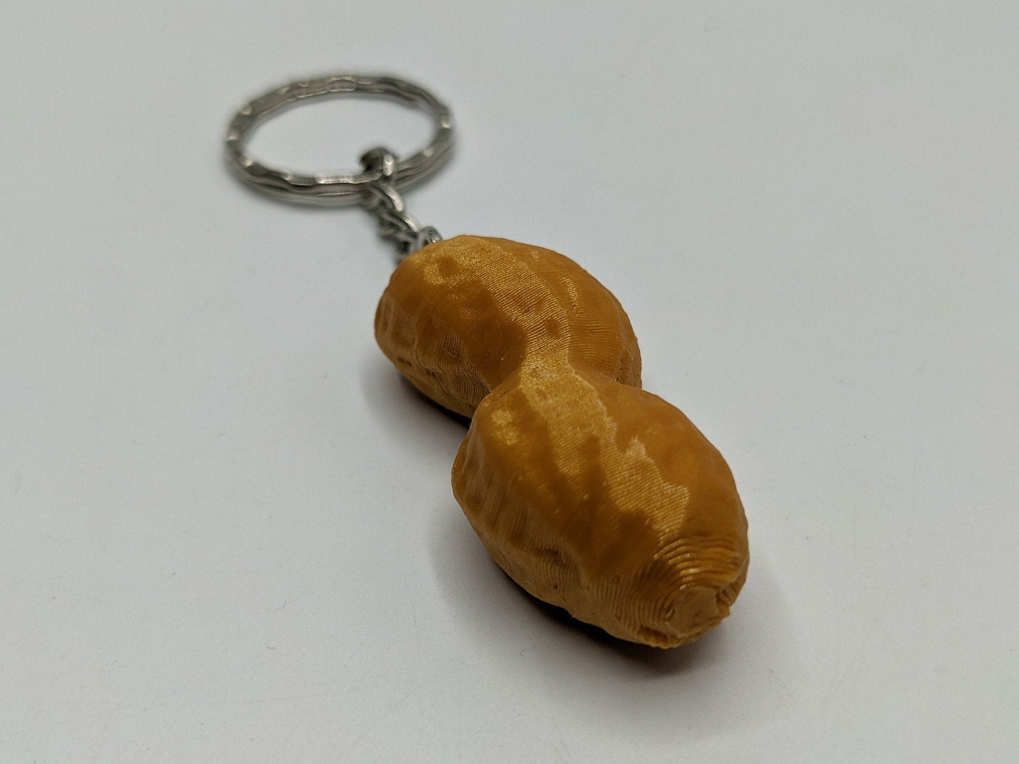 Peanut keyring - Little Peanut Bag Charm / Party Bag Filler / Novelty Peanut Keyring Gift / Peanut Bag Tag / Monkey Nut Keyring / Monkey Nut