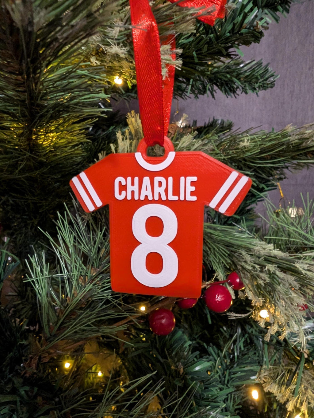 Personalised Football Shirt Bauble, Soccer Christmas, Football Party Bag Fillers, Football Team Decorations, Football Gift,  Football Favour