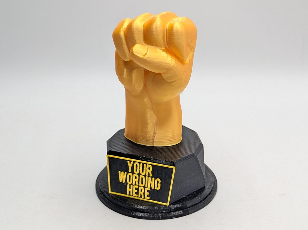 Personalised Fist Trophy / Fist Trophy / Clench Fist Award / Joke Fist Award / Gift for friend Joke Award / Boxer Trophy / Boxing Award Gift