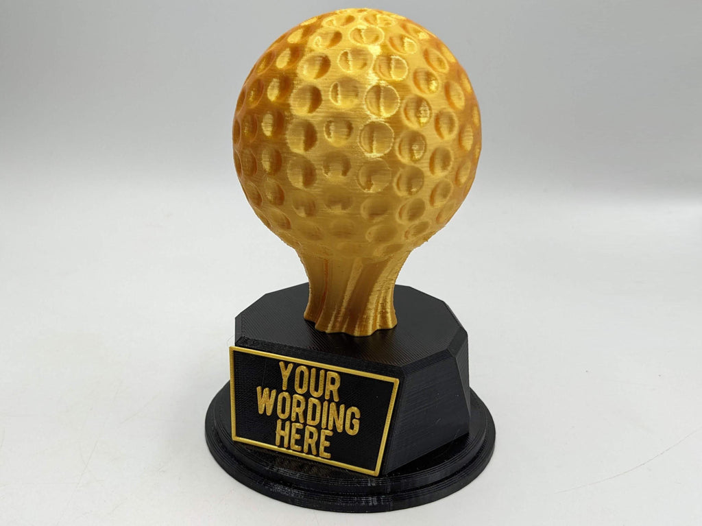 Personalised Golf Trophy, Golfing Fun Trophy, Hole in One, Golfer Gift, Golf Ball Trophy, Best Golfer Award, Golf Gift, Worst Golfer Award