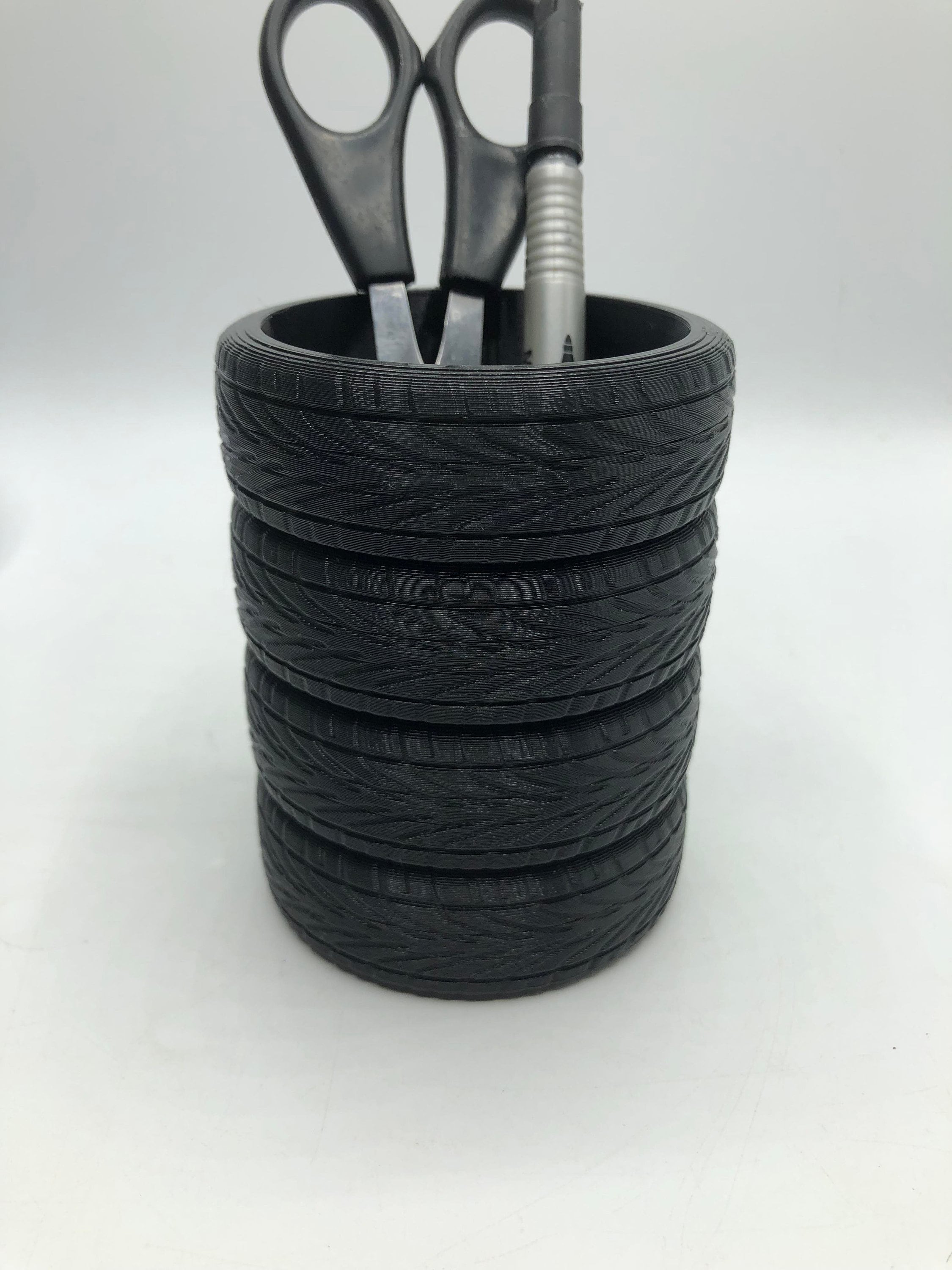 Stacked Tyres Pen Pot / Tyre Pen Holder / Mechanic Gift / Desk Tidy / Wheels Pot / Desk Organsier / Tyre Desk Tidy / Gift for Mechanics