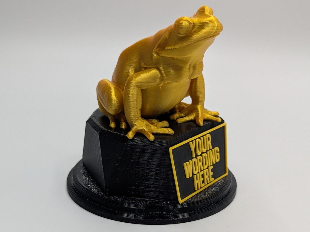 Personalised Frog Trophy, Grumpy Frog Trophy, Golden Frog Award, Custom Trophy, Golden Frog, Funny Trophy, Frog Lover Gift, Office Trophy