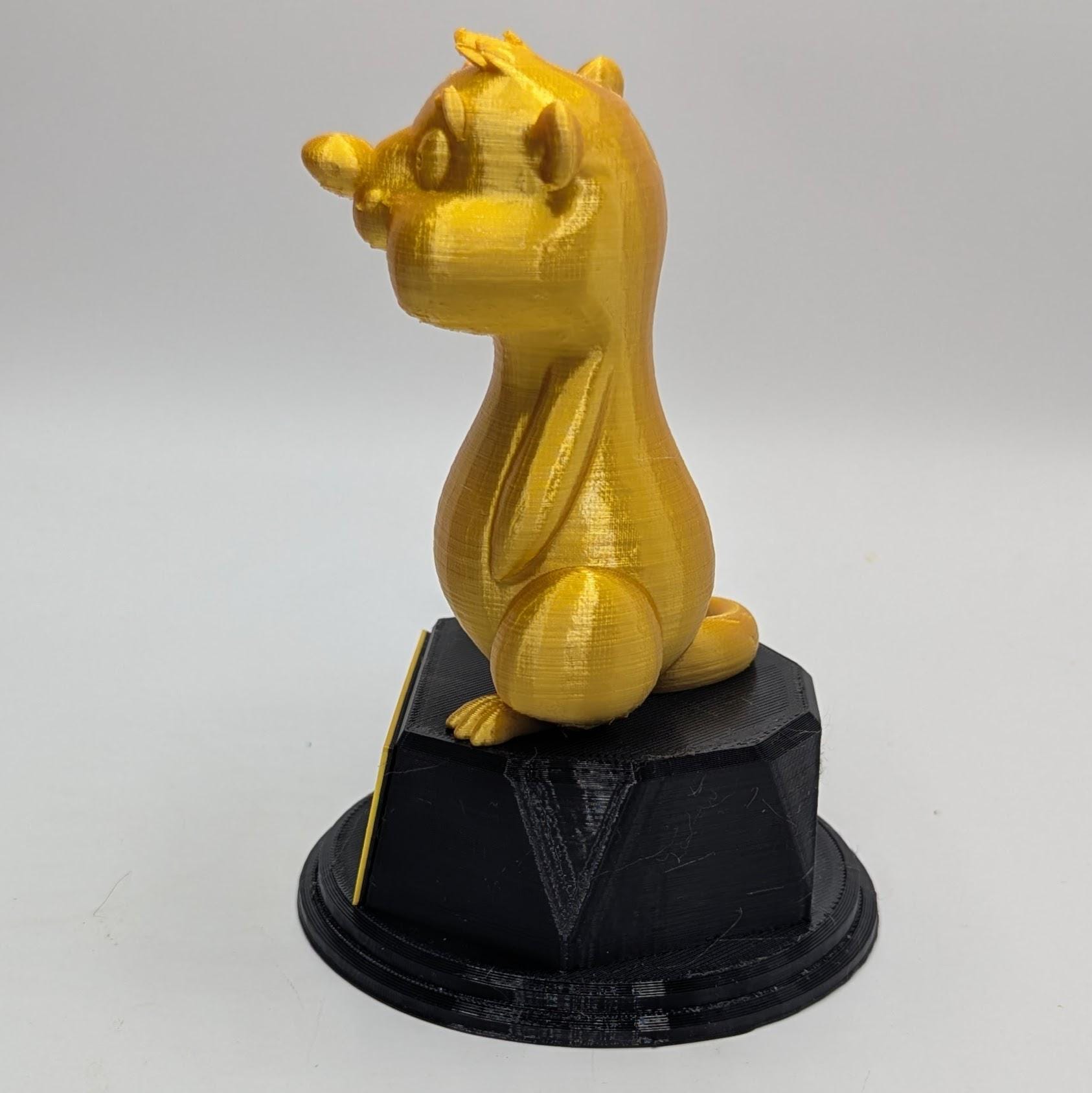 Personalised Gopher Trophy, Ground Squirrel Trophy, Gift for Gopher Lover, Custom Trophy Gift, Gopher Award, Office Trophy, Animal Lover