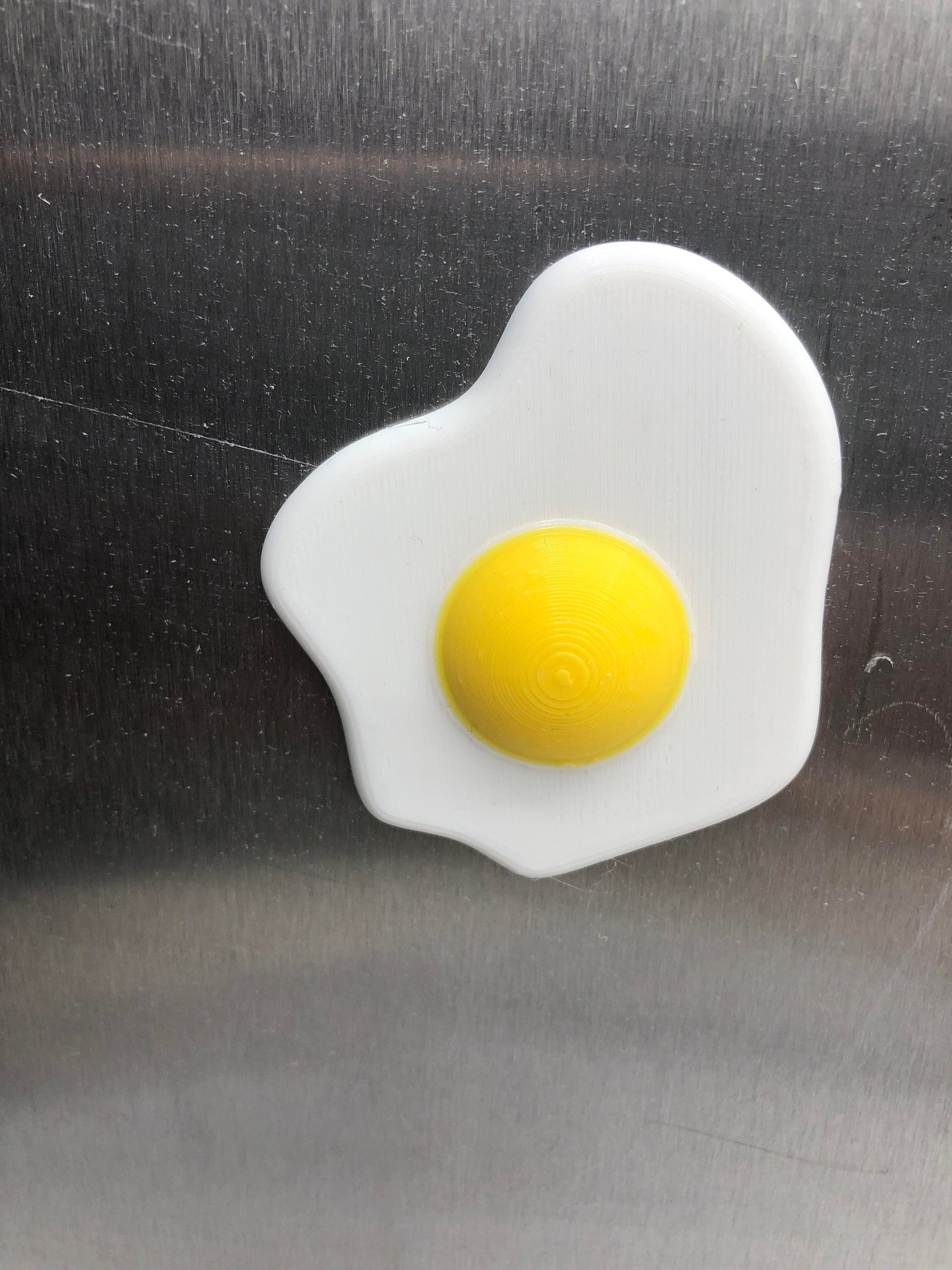 Fried Egg Shaped Magnet / Funny Novelty Magnet in the shape of Fried Egg / Egg Lovers Magnet / Magnet in the Shape of a Fried Egg / Magnet