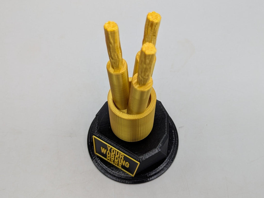 Personalised Electrician Trophy, Best Sparky Award, Best Electrician Award, Personalised Cable Trophy, New Electrician Award Gift for Sparky