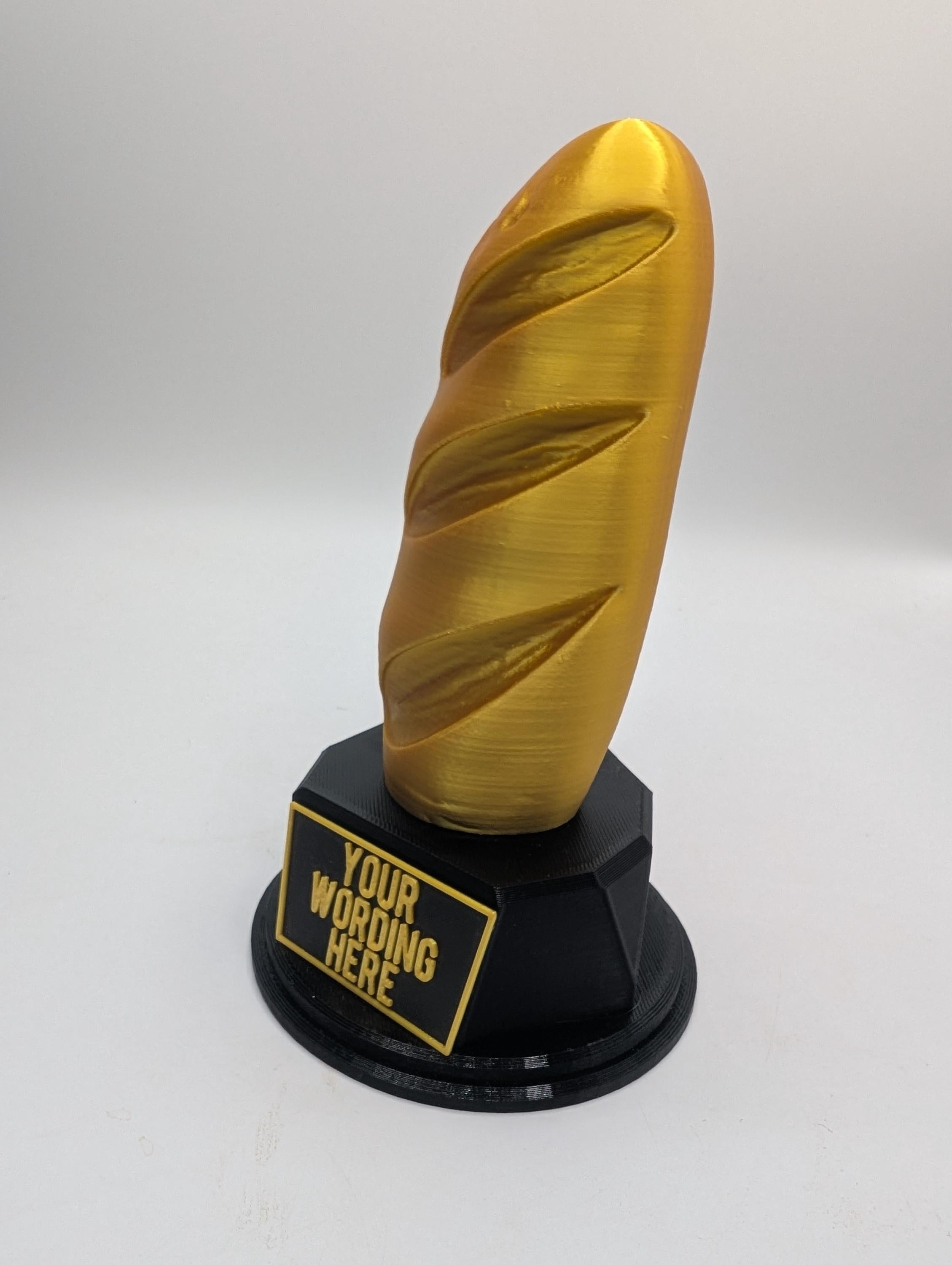 Personalised Loaf of Bread Trophy, Sandwich Award, Custom Trophy, Office Trophy, Funny Trophy, Sandwich Lover Award Gift, Bloomer Loaf Award