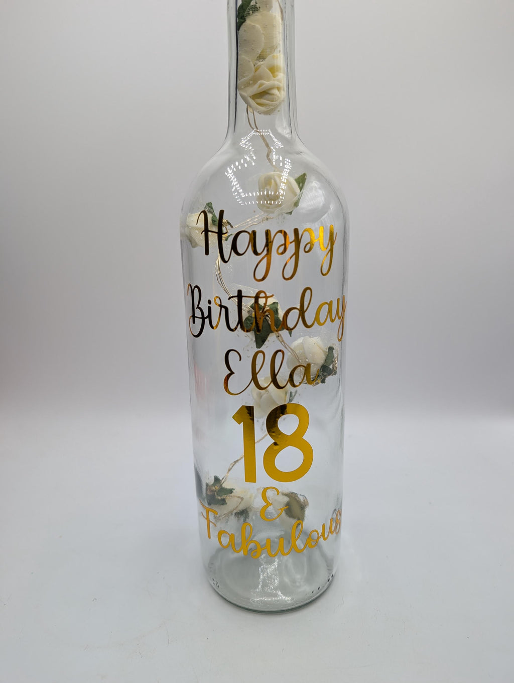 Personalised 18th Birthday Gift, 18th Light up Bottle, 18th Birthday For Her, Special 18th Gift, Milestone Birthday, 18 Birthday Present
