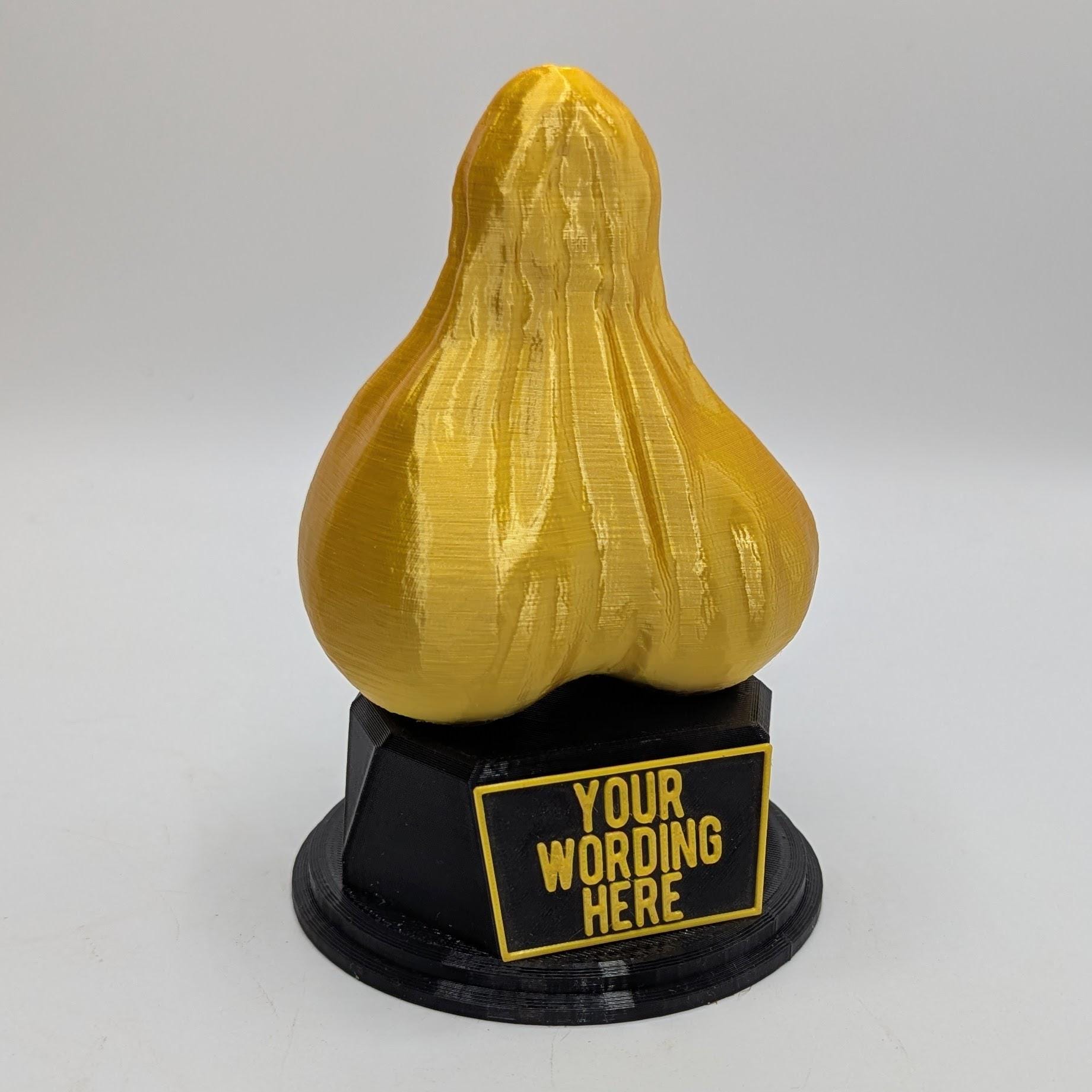 Personalised Ballsack Trophy, Ballsack Shape Gift, Ballbag Award Gift, Ballbag Joke Gift, Custom Trophy Award, Biggest Ballsack Award Gift