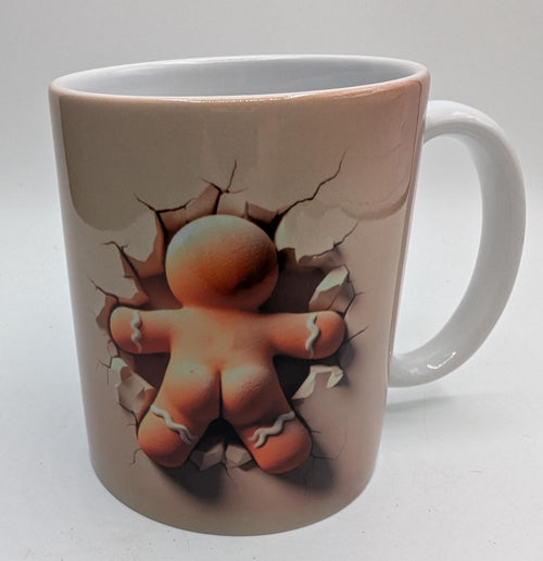 Christmas Gingerbread 3D Mug, Fun Gingerbread Mug, Christmas Hot Chocolate Mug, Gingerbread Christmas Gift, Gift For Her, Gift for Him,