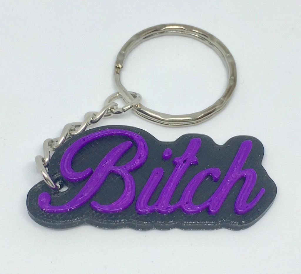 Bitch Keyring / Swear Words / Funny Joke Gift / Hen Party Bag Filler / Novelty Bitch Keyring / Bitch Keychain / Bitch Bag Tag / Friend Gift