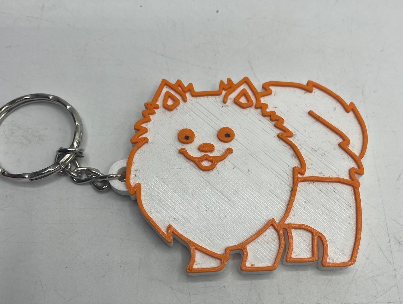 Pomeranian Dog Keyring / Pomeranian Gift Keyring / Pomeranian Bag Tag Gift / Pomeranian Shaped Keyring / Pomeranian Lover Gift / Puppy Gift