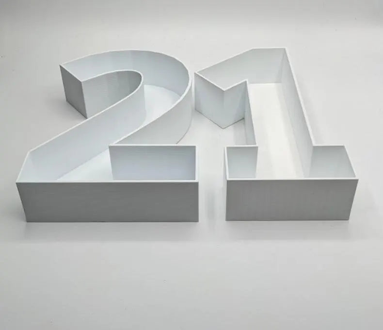 21st Birthday Cake Decoration, Large Numbers (8.5") for Sweet filling Birthday Cake Alternative, Birthday Party Display, 21st Birthday Decor