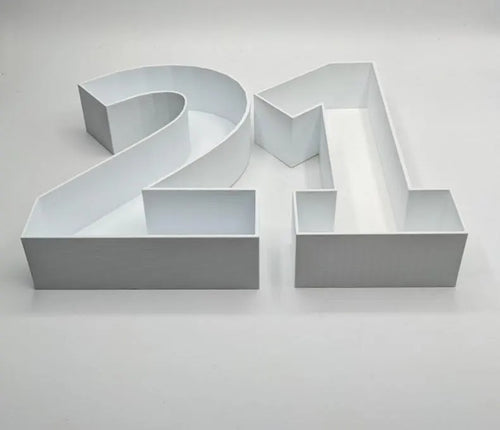 21st Birthday Cake Decoration, Large Numbers (8.5") for Sweet filling Birthday Cake Alternative, Birthday Party Display, 21st Birthday Decor
