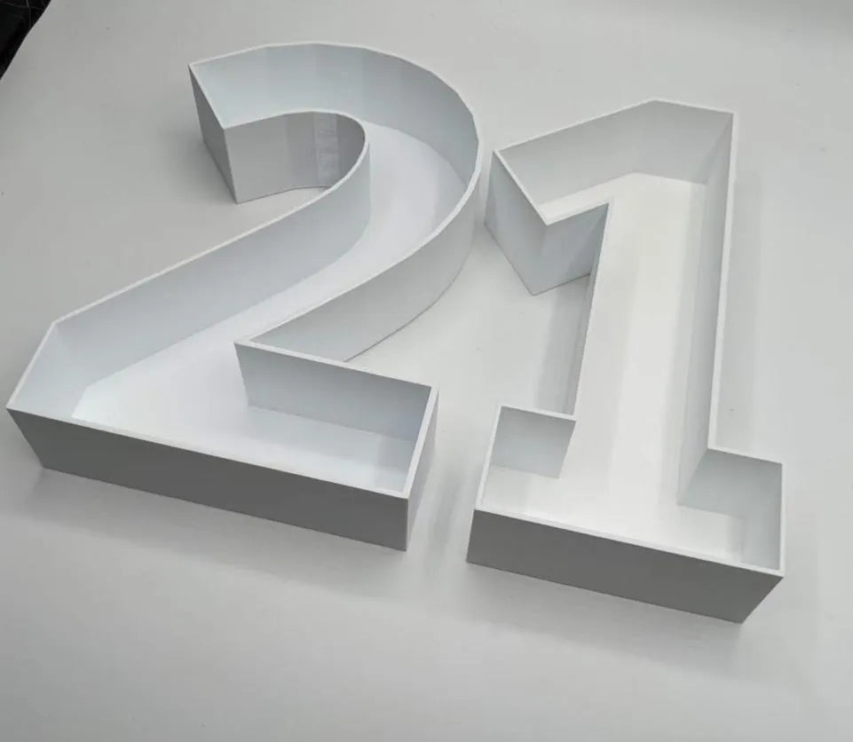 21st Birthday Cake Decoration, Large Numbers (8.5") for Sweet filling Birthday Cake Alternative, Birthday Party Display, 21st Birthday Decor