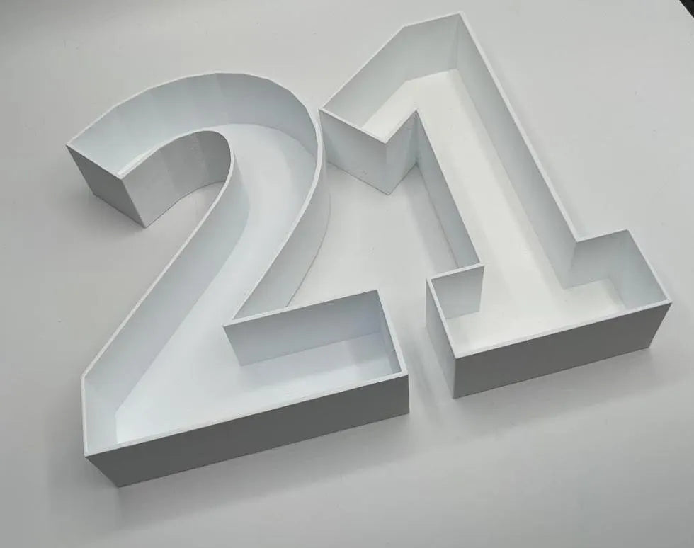 21st Birthday Cake Decoration, Large Numbers (8.5") for Sweet filling Birthday Cake Alternative, Birthday Party Display, 21st Birthday Decor