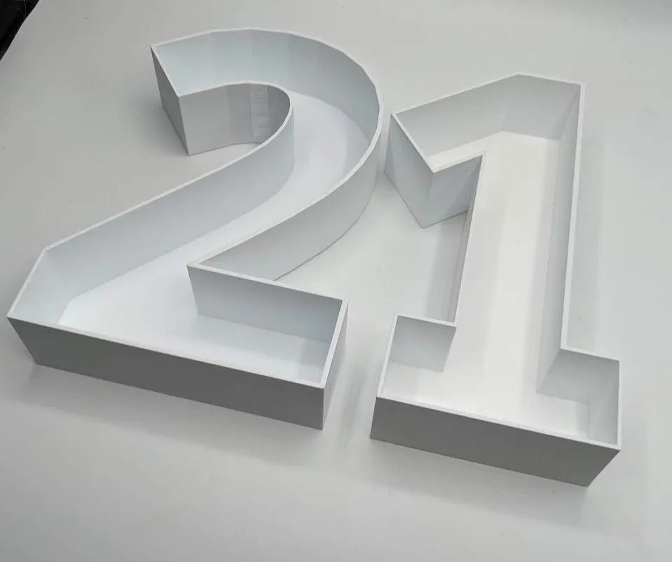 21st Birthday Cake Decoration, Large Numbers (8.5") for Sweet filling Birthday Cake Alternative, Birthday Party Display, 21st Birthday Decor