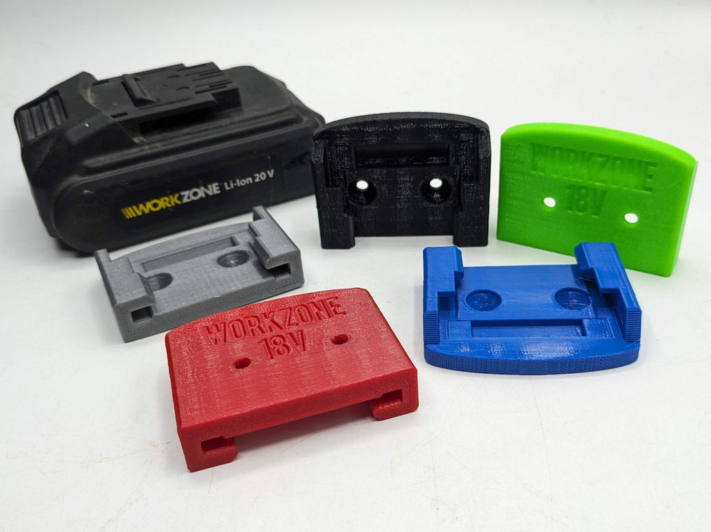 Workzone 20v Battery Wall / Undershelf Mount Holder for the Shed, Van or Workshop.  Price is for one battery holder.