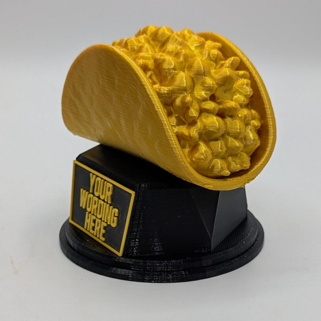 Personalised Taco Trophy, Taco Award Gift, Custom Trophy Gift, Funny Tortilla Award Gift, Office Trophy, Taco Lover Gift, Tortilla Lover