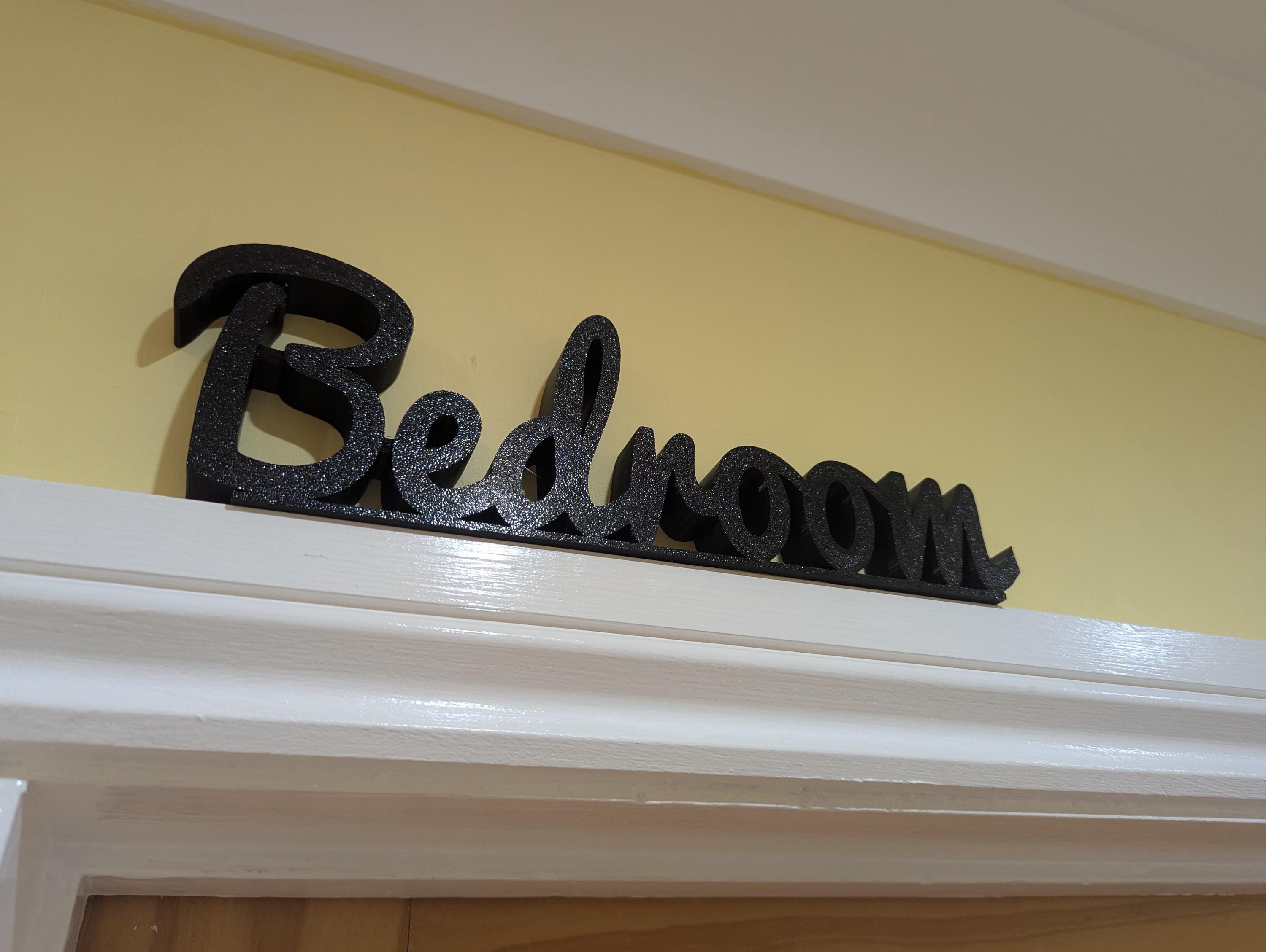 Bedroom Door Sign, Plaque for Bedroom, Custom Door Sign, Door Topper, Bedroom Sign, Above Door Sign, Bedroom Above Door Sign, Bedroom Label