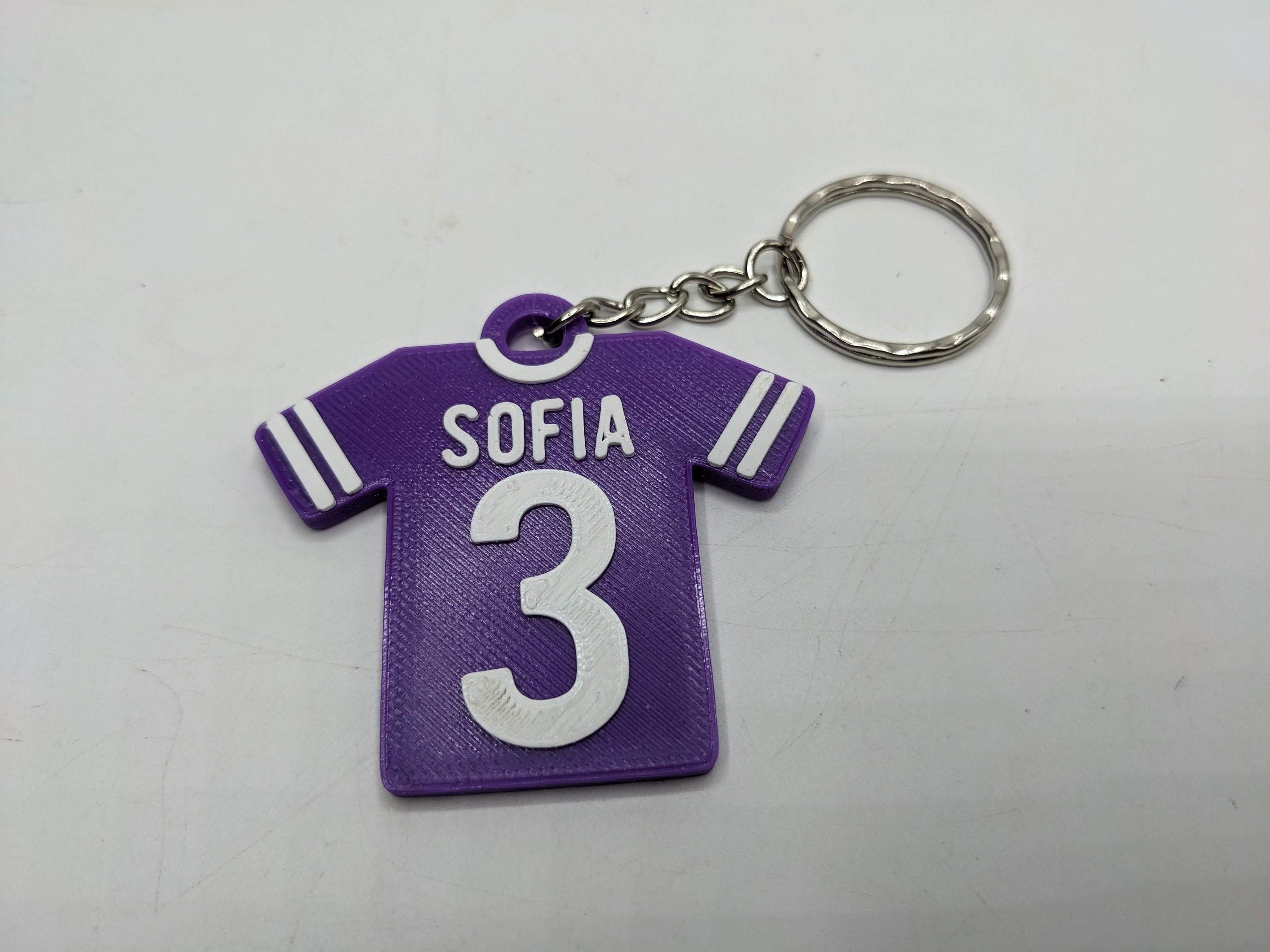 Personalised Football Shirt Keyring / Soccer Keyring / Football Party Bag Filler / Football Team Bag Tags / Football Gift / Football Favour