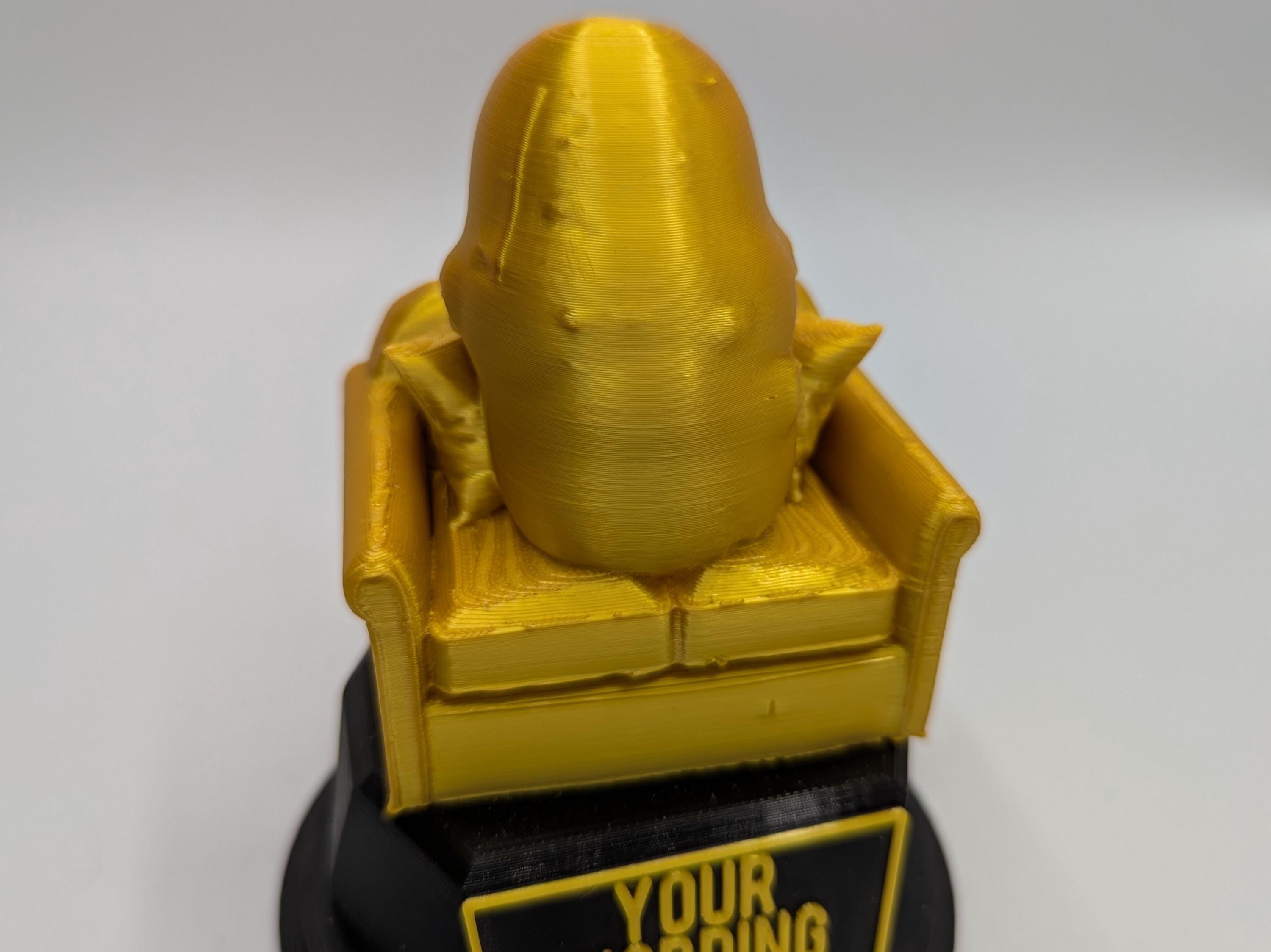 Personalised Couch Potato Trophy, Potato Trophy, Fun Office Award, Couch Potato Award,  Custom Trophy Gift, Couch Potato Gift, Potato Award