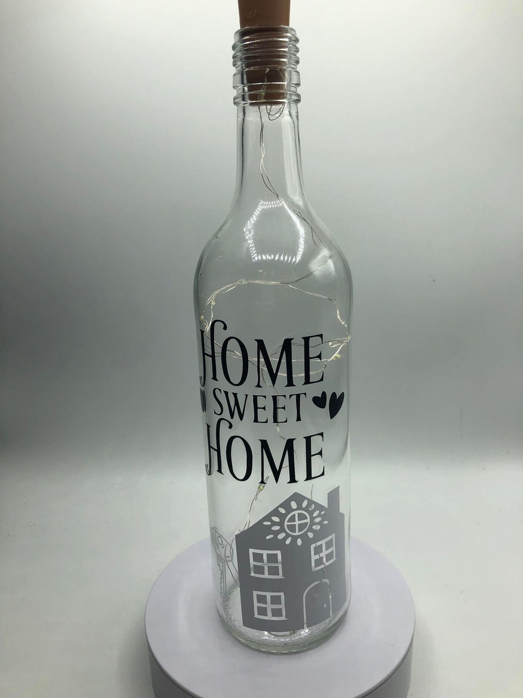 Home Sweet Home Housewarming Gift, Home Decor Gift, Light Up New Home Bottle, First Home Gift, New Home Gift, Christmas Home Gift, House