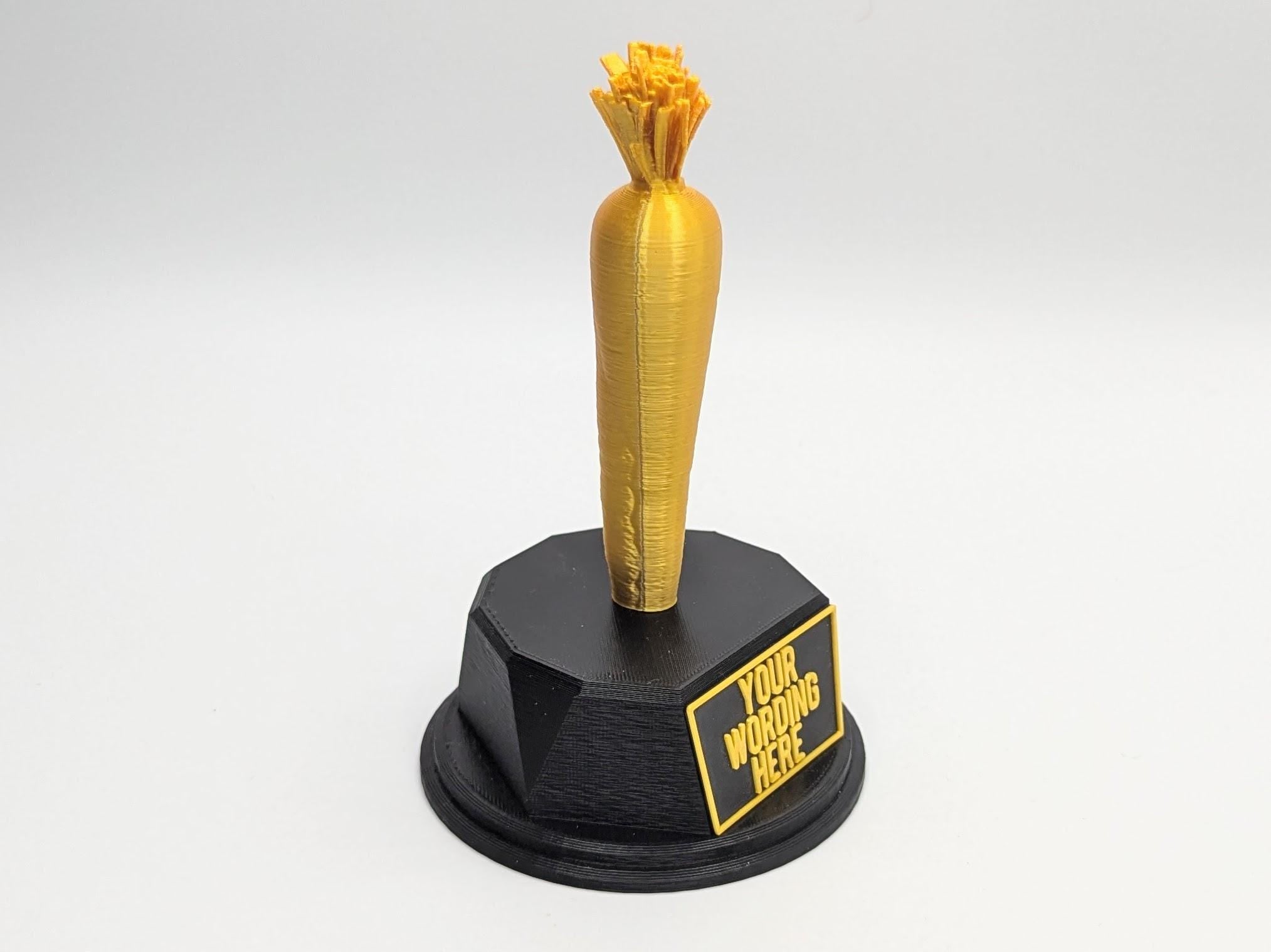 Personalised Carrot Trophy, Carrot Fun Trophy, Carrot A Lot About You, Carrot Gift, Carrot Top Award, Emotional Carrot, Carrot Award, Carrot