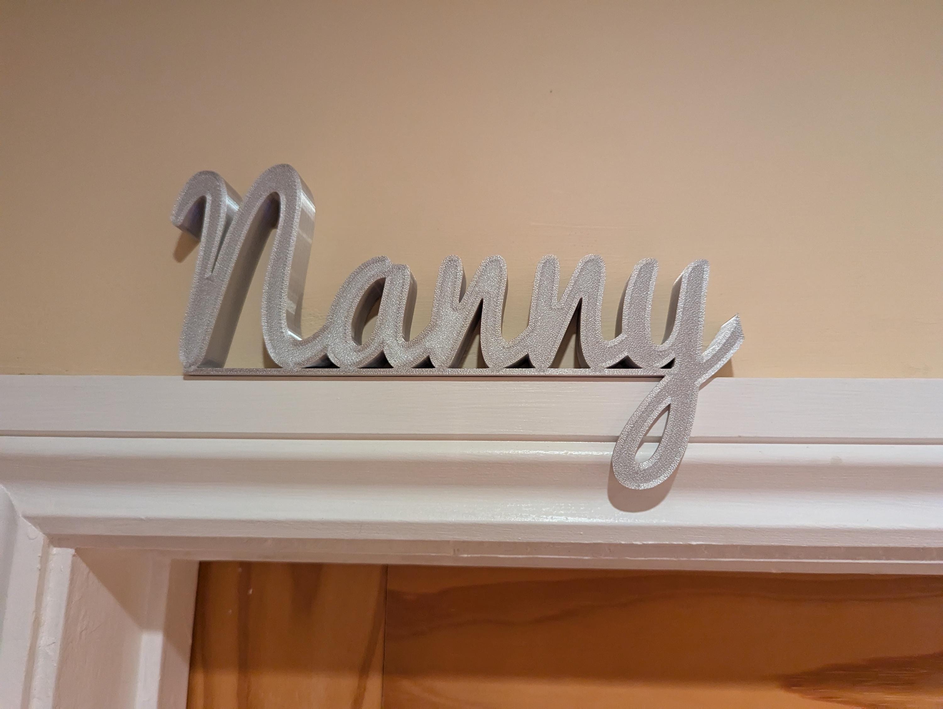 Nanny Door Sign, Nanny Above Door Sign, Door Topper, Custom Door Sign, Quirky Sign, Gift for Nanny, Nanny Room Sign, Birthday Gift for Nanny