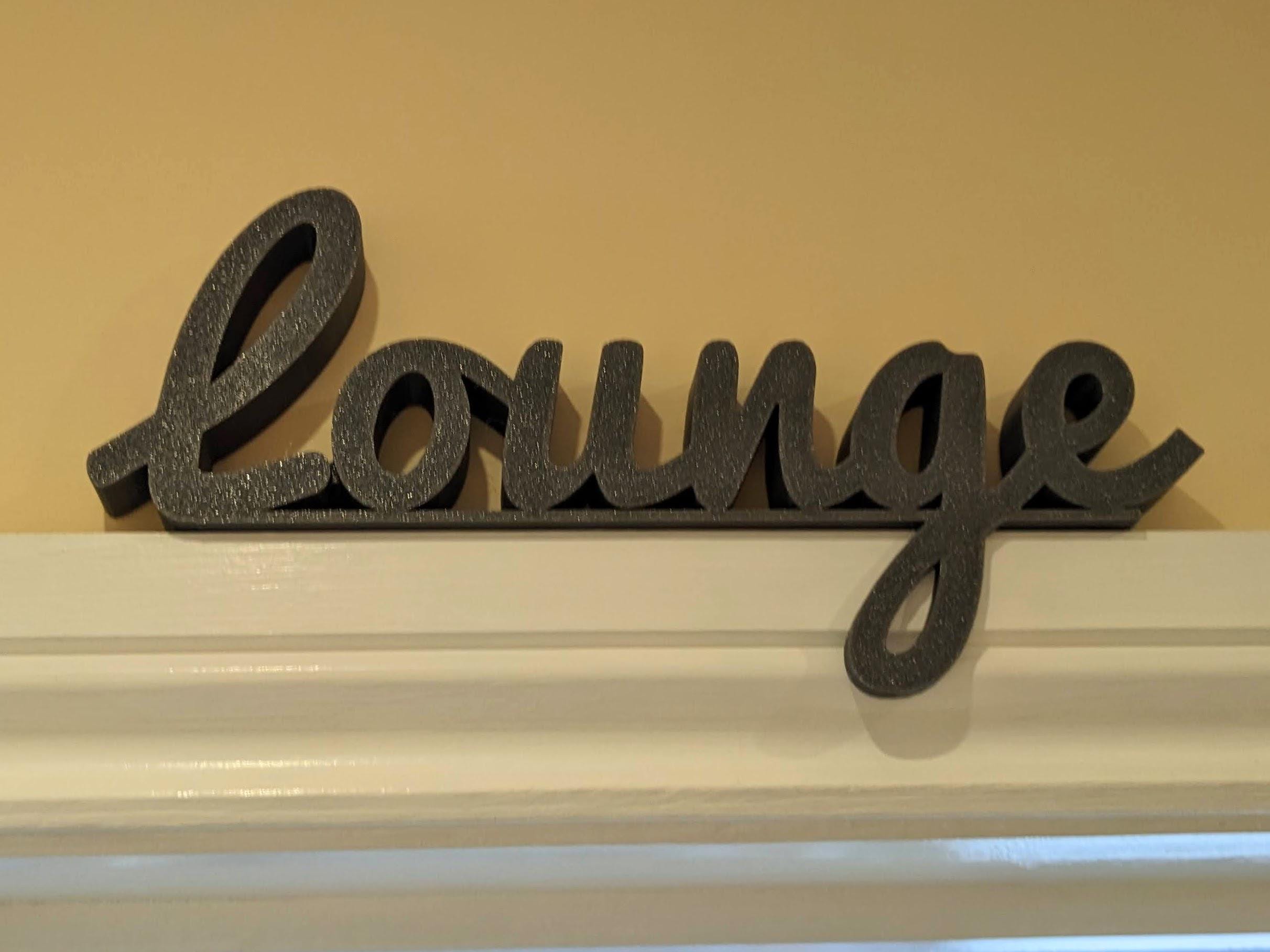 Lounge Door Sign, Home Lounge Door Sign, Room Door Sign, Door Topper, Custom Door Sign, Lounge Sign, Front Room Door Sign, Living Room Sign