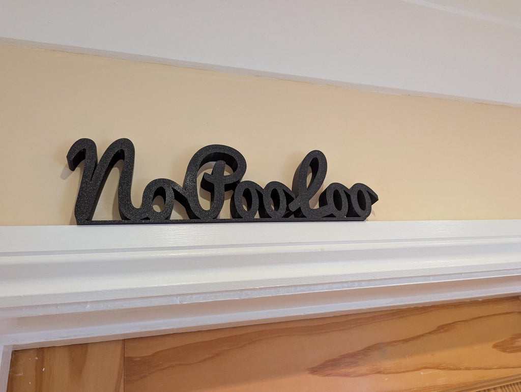No Poo Loo Door Sign, Toilet Door Topper, Toilet Door Sign, Bathroom Door Sign, Custom Door Sign, Restroom Door Sign, Quirky Door Sign